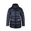 Li Ning Letter Print Warm Hooded Shoulder Loose Zipper Thick Down Jacket Unisex Outerwear Black AYMQ107-3