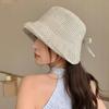 Quick-dry Plaid Bucket Cap Summer Fisherman Caps Fashion Plaid Sun Hat  for Women