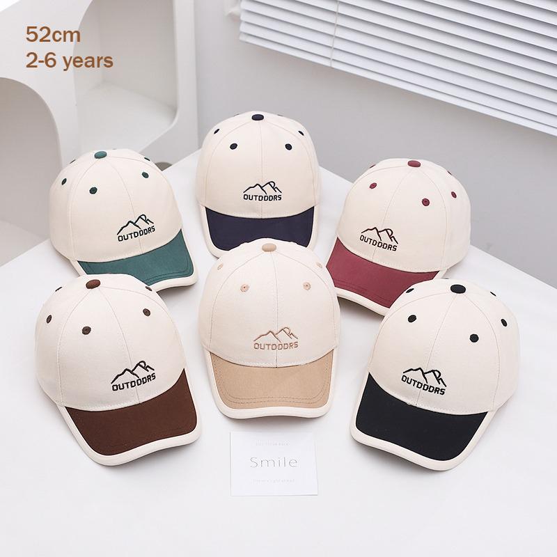 Baby Kids Baseball Cap 52cm 2-6 Years Sun Hat for Boys Girls Toddler Children Adjustable Short Brim Sunscreen Hats Caps