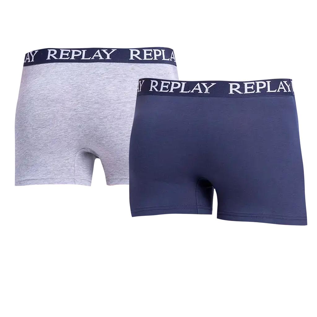 Replay Mens Melange Boxer Shorts (Pack of 2)