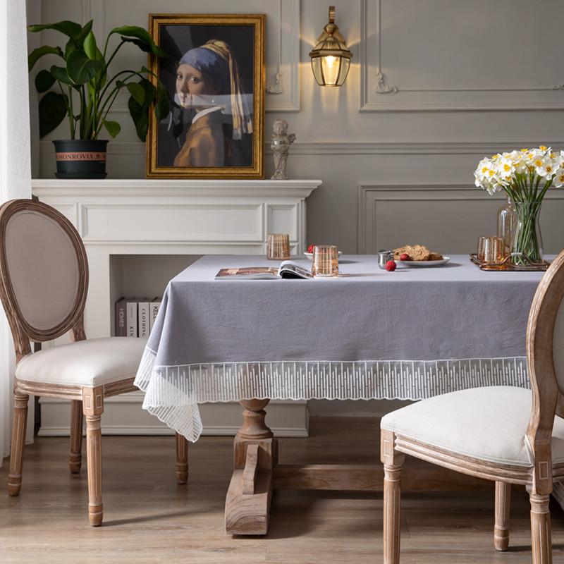French Style Tablecloth Solid Color Coffee Dressing Table Cover Wedding Party Table Decoration Table Cloths for Dining Table