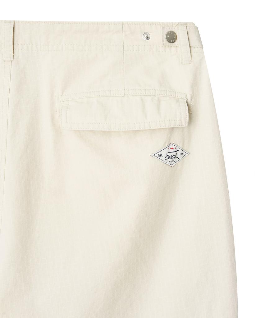 Iuteu Ripstop Knee Cut Work Pants / Ivory