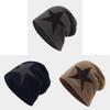Knit Hat Men Winter Beanie With Fleece Lining For Outdoor Casual Warmth