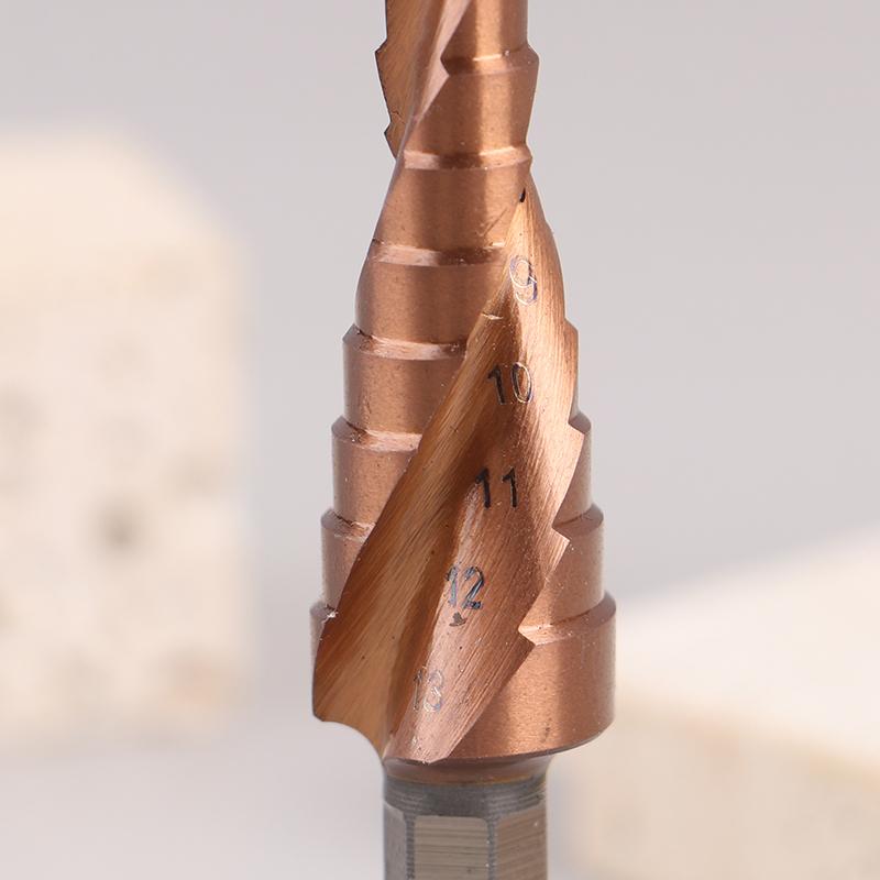 Wiertło stopniowe M35 ze stali kobaltowej Otwornik do stali nierdzewnej Wiertło pagodowe Wiertło Wysoka twardość Narzędzie skrawające Garnitur