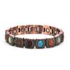 New Diamond Studded Fashionable Magnet Bracelet Inlaid with Turquoise Retro Artistic Bracelet
