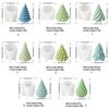 Flexible Silicone Mold Handmade Scented Candle Mould Geometric Christmas Tree Aromatherapys Mold Home Decorations