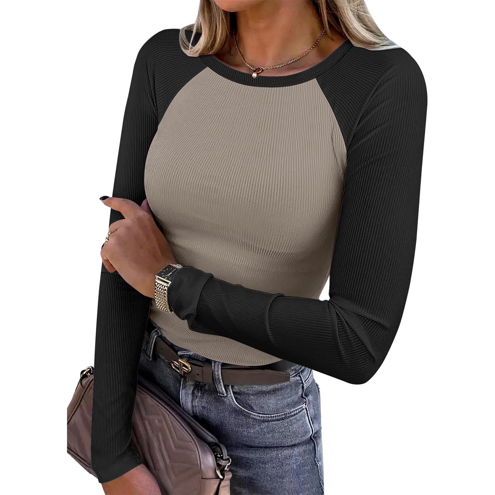 

Женские рубашки с длинным рукавом, облегающие топы, повседневные базовые обтягивающие футболки, осень XL