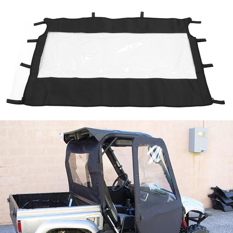 UTV Soft Back Window Reduce Dust PVC Sturdy Improved Comfort UTV Soft Rear  Easy tallation for Rhino 450 660 700 nero