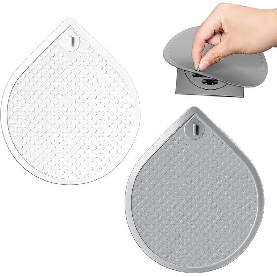 Bathtub Stopper, Universal Silicone Tub Drain Stopper, 6 Inches Extra Large Bathtub Drain Stopper Bath Plug for Kitchen Bathroom Bathtub Sink Drains White,grey