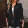 2024 Fashion Solid Loose Womens Shirt Casual Business Long Sleeve Office Lady Tops White Blouse Elegant Button Up Shirts 30645