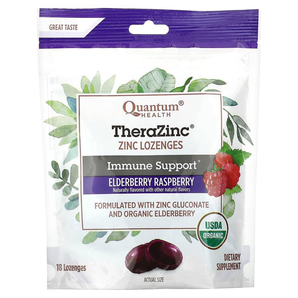Therazinc, Lozenges, Elderberry Raspberry Flavor, 18 Lozenges