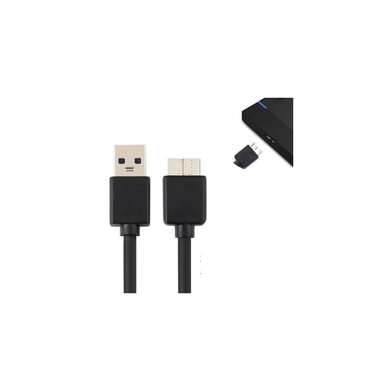 

USB 3.0 Micro B cable, USB-A to MicroB, Compatible with external HDD, SSD, BD drive, and digital camera, high speed data transfer (1 piece, 1m)