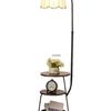 Chinese-Style Floor Lamp for Living Room & Bedside Table with Storage - Integrated Bedroom Atmosphere Decor