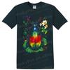 Rainbow Scarab Beetle T Shirt Botanical Floral Nature Art Graphic Tee for