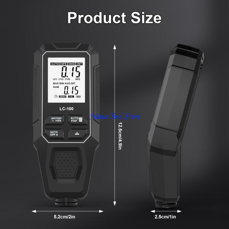 31GJ Car Coating Thickness Meter with Large LCD Screen for Accurate Data Reading and Builtin Data Storage Function