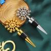 Weihnachts-Schneeflocken Dekorative Weinstopfen Flaschendekoration Handwerk Legierung Flaschenverschluss Heimbar Weinzubehör Werkzeuge