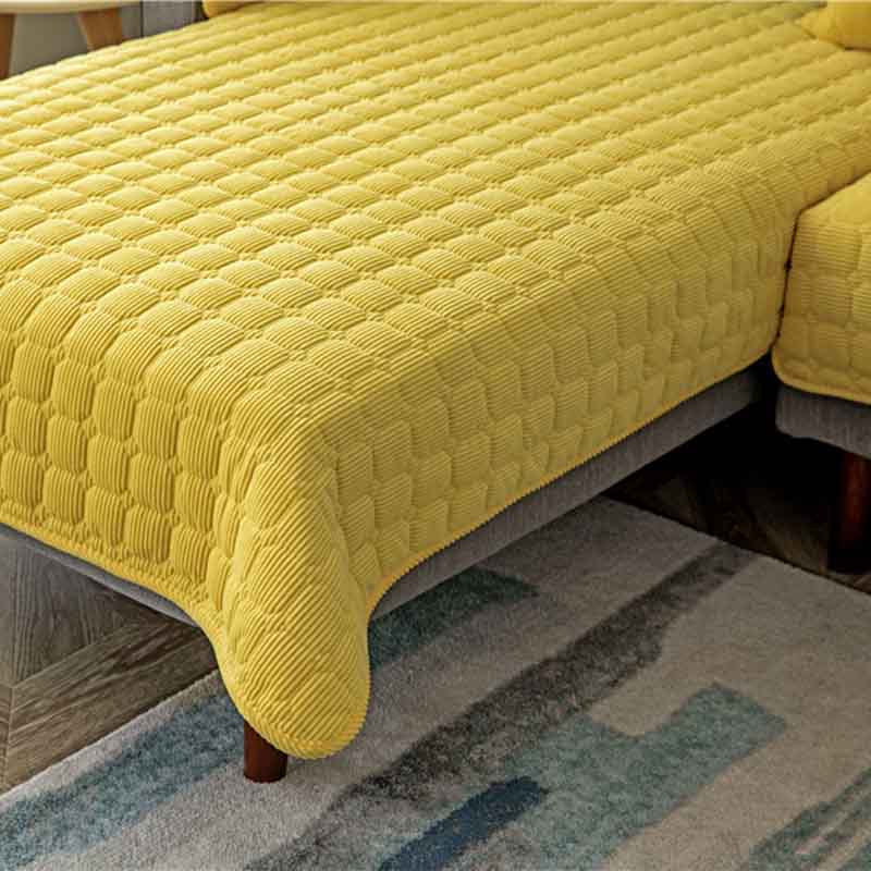 Buy Solid Color Edging Corduroy Sofa Cushion Modern Minimalist Living