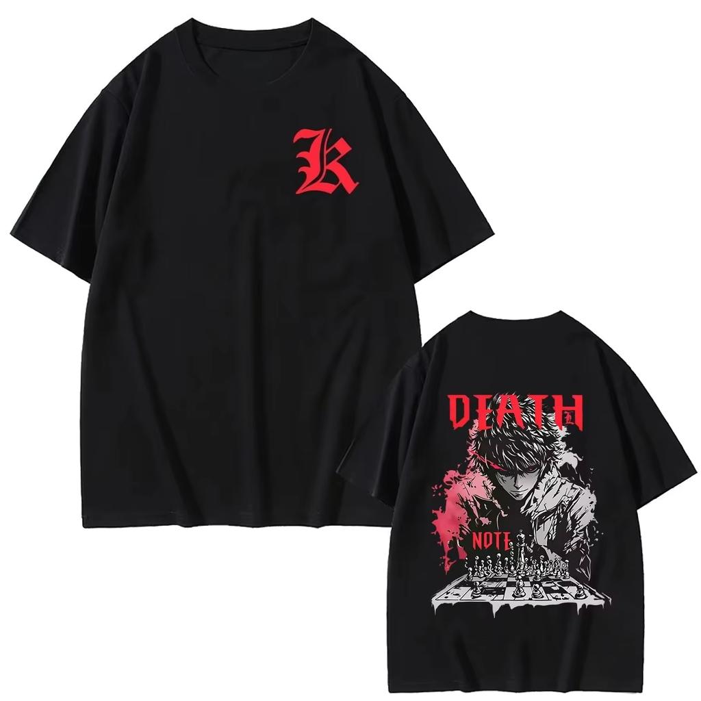 Summer Bestselling Anime Death Note Light Yagami Print Unisex Thin Printed Casual Outdoor Unisex And Unisex TShirt