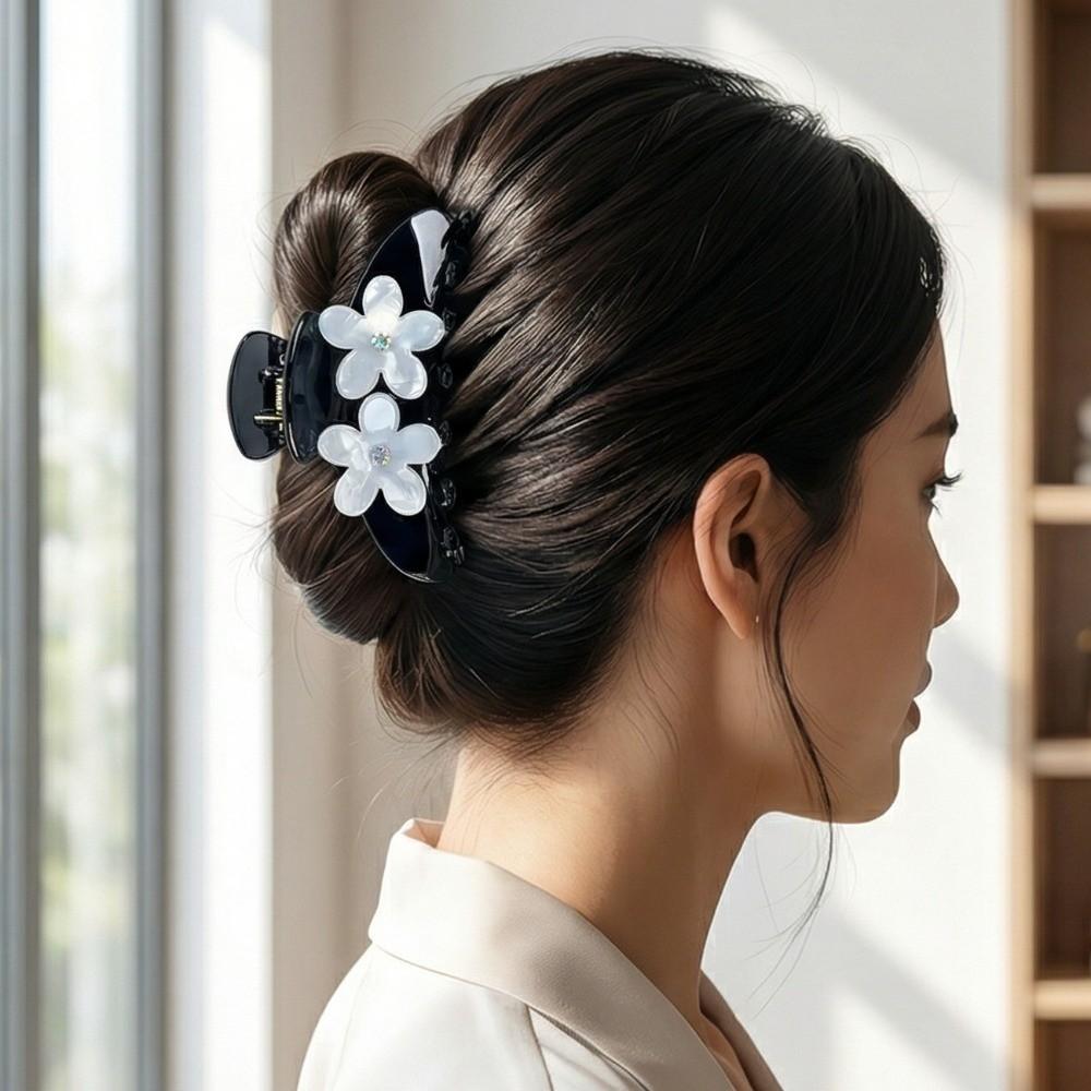 Headwear Butterfly Hair Claw Rhinestone Large Shark Clip Fashion Acetate Hair Crab Clip  Streetwear