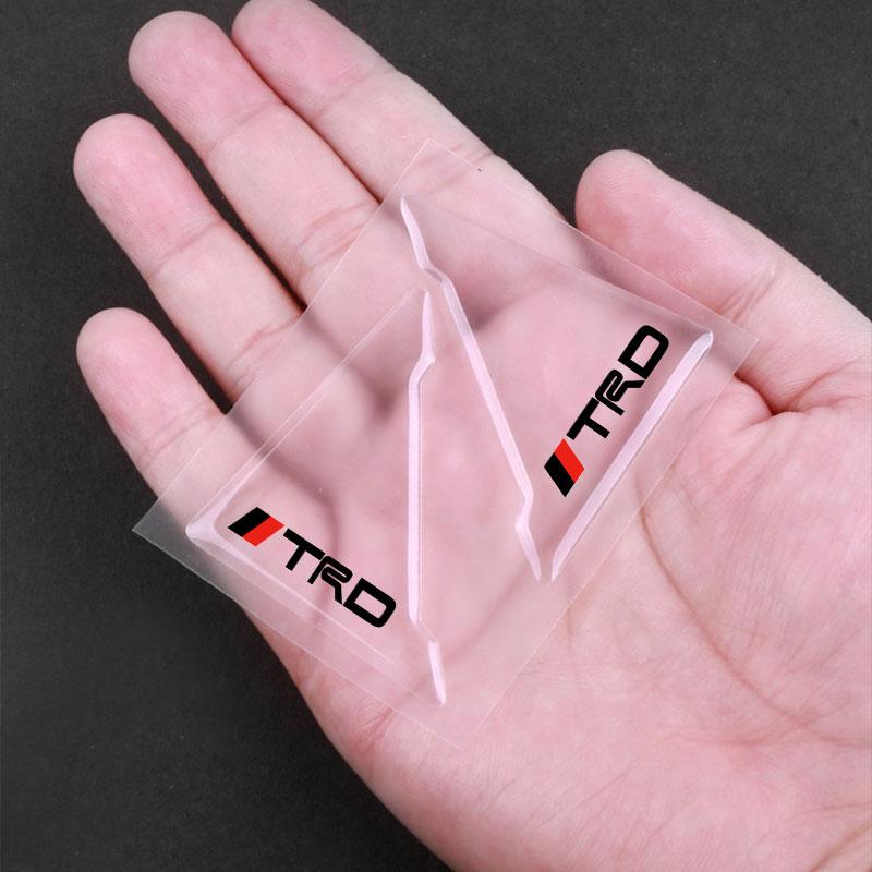 2Pc Car Door Corner Cover Anti-Scratch Protection Sticker Styling for Toyota Auris Rav4 Yaris Hilux Corolla Prius Avensis Emblem