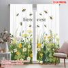 2pcs 2D Flat Printing Window Treatment Curtains Bee Meadow Flowers Bees Polyester Without Electricity 0 for All Occasions