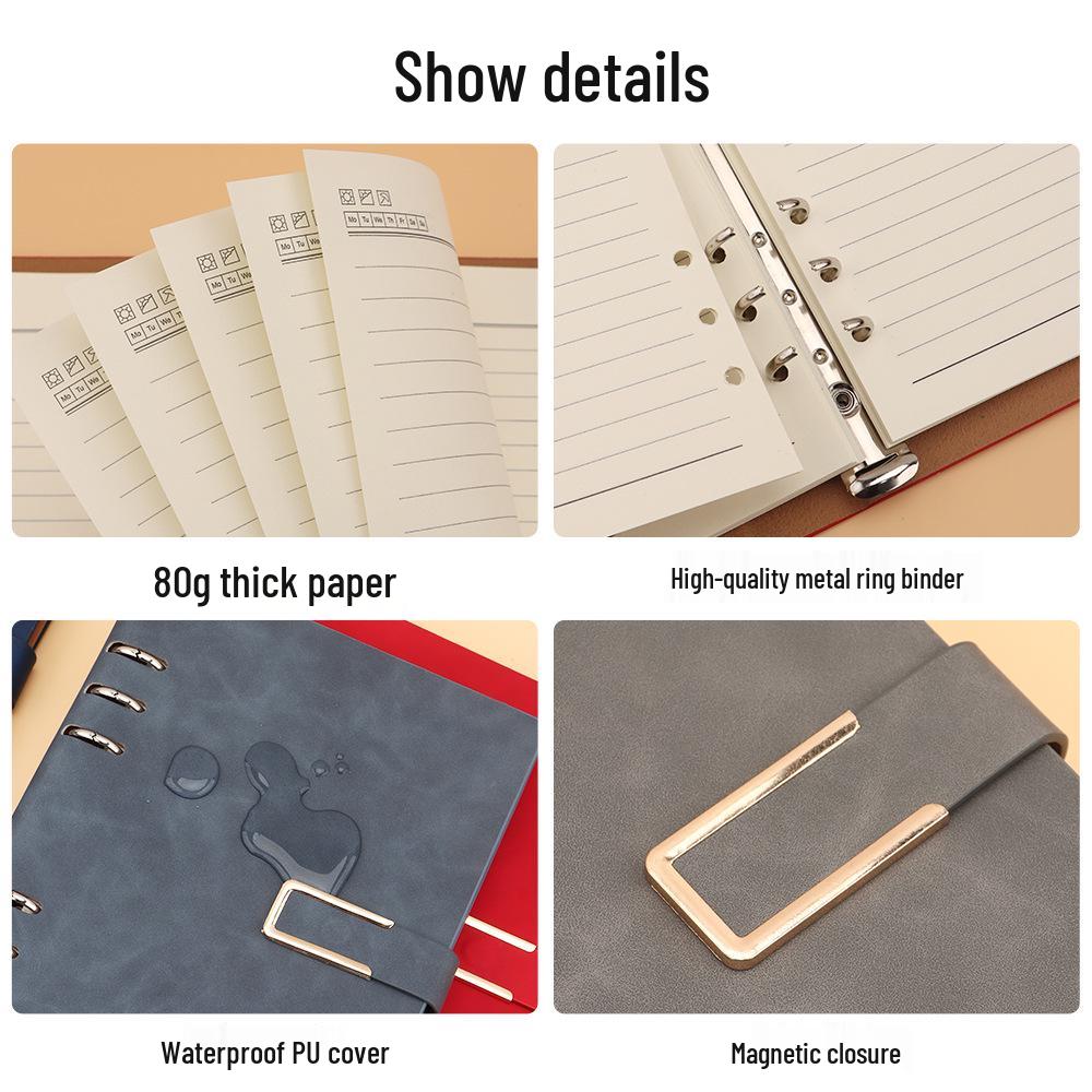 A5 Loose-Leaf Notebook with Logo - Business, Office & Student Planner with Detachable Coil, Ideal Corporate Gift