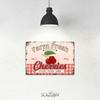 Farm Fresh Sweet Juicy Cherries Vintage Metal Tin Sign, Retro Fruit Poster Decorative Wall Art Signage, Farmhouse Country Market Kitchen Bar Home