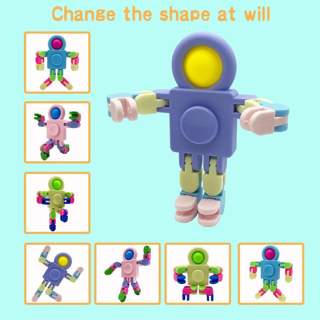Fidgets Toy Transform WackyTrack Spinner Interactive Stress Relief Toy Finger Gyro for Autistic Children Birthday Gift