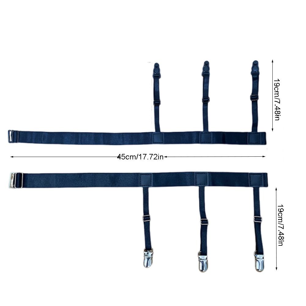 2Pcs Elastic Strap Shirt Holder Stays Non-Slip Locking Clips Leg Braces Loops  Business Accessory