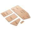 5pcs Key Case Acrylic Template Professional Precise Cutting Multifunction Wallet Acrylic Template