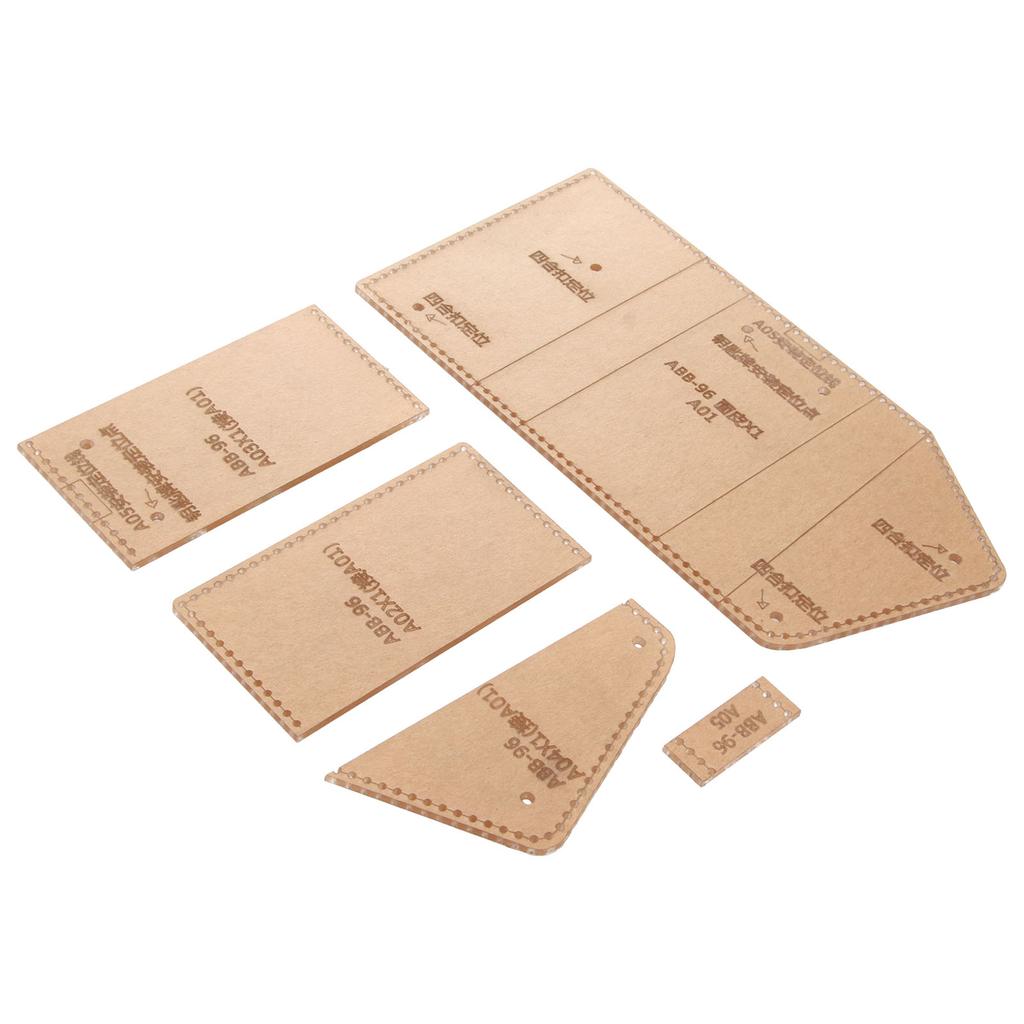 5pcs Key Case Acrylic Template Professional Precise Cutting Multifunction Wallet Acrylic Template