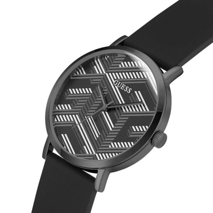 Guess G Bossed Montre Homme Acier Noir Silicone Noir GW0625G3