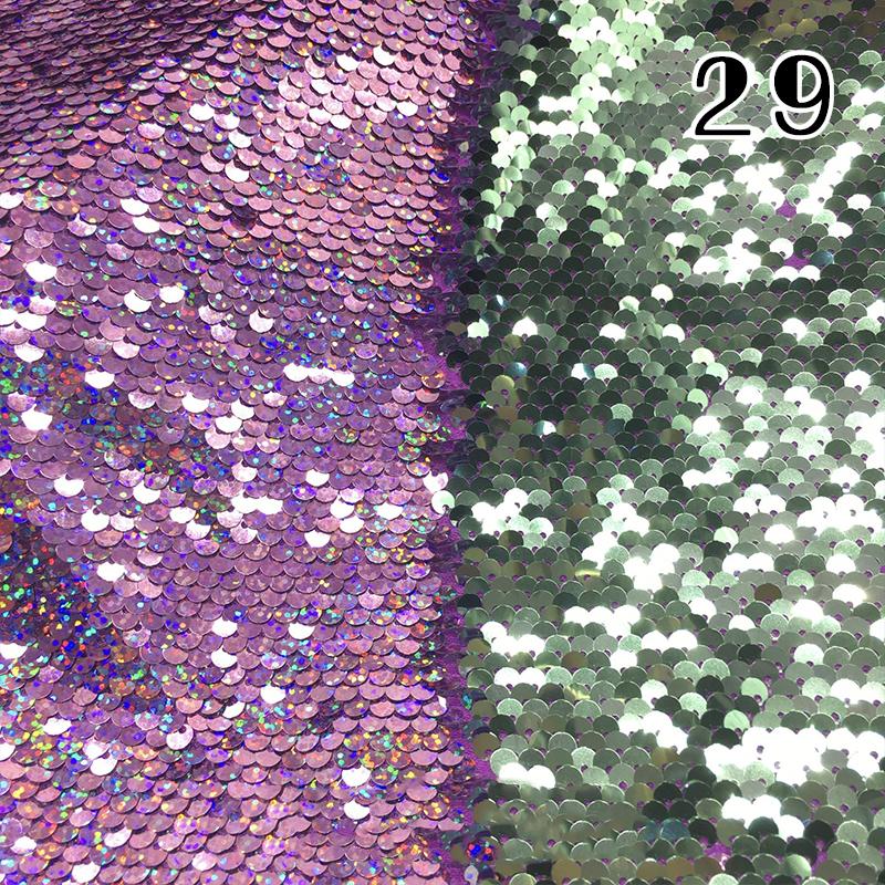 100x130cm Oboustranná 5mm Látka s rybími šupinkami Reverzibilní látka s flitry DIY Řemesla Šití Oděv Boty Pozadí Dekor
