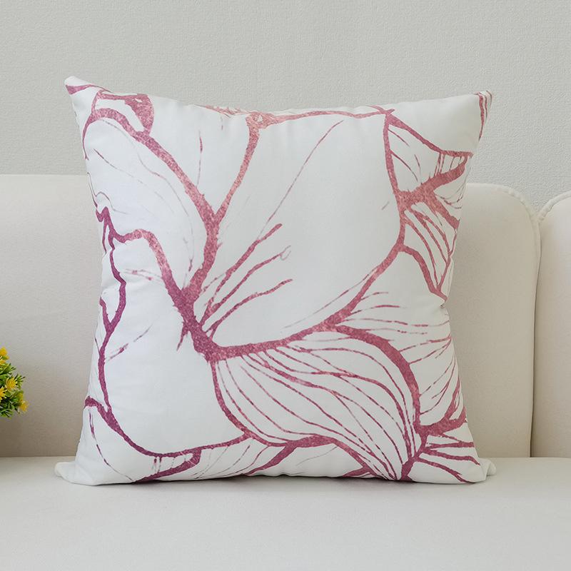 45x45cm Warm Pink Geometric Cushion Cover Pineapple Letter Simple Pillow Cover Ins Printing Poster Sofa Office Home Decoration