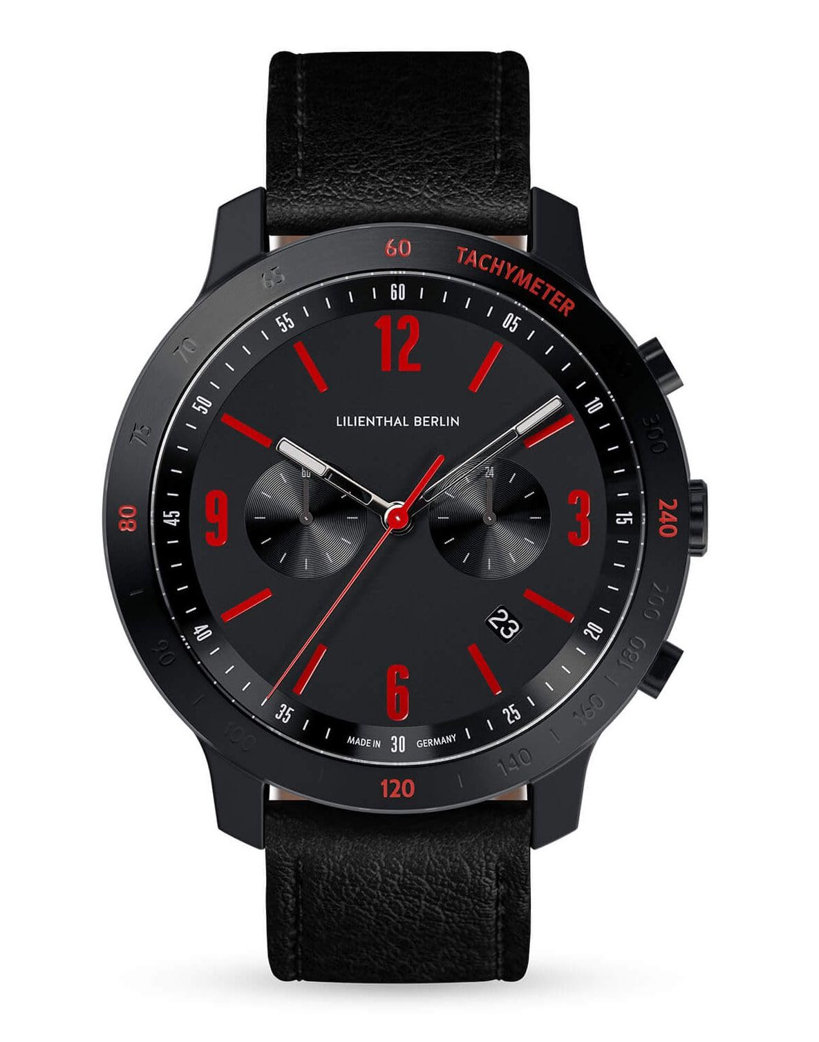 

Watch Chronograph Date Made in Germany Black [Lillianthal Berlin] C02-005-B004C Men s чорний