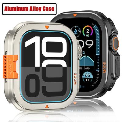 Metallgehäuse für Apple Watch Ultra 3 49mm Serie 11 10 46mm Aluminiumlegierung Abdeckung für IWatch 9 8 7 6 SE 44mm 45mm Herren Bumper Rahmen
