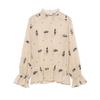 2025 Winter European & American Fashion: Versatile Semi-Transparent Sequin Long-Sleeve Shirt