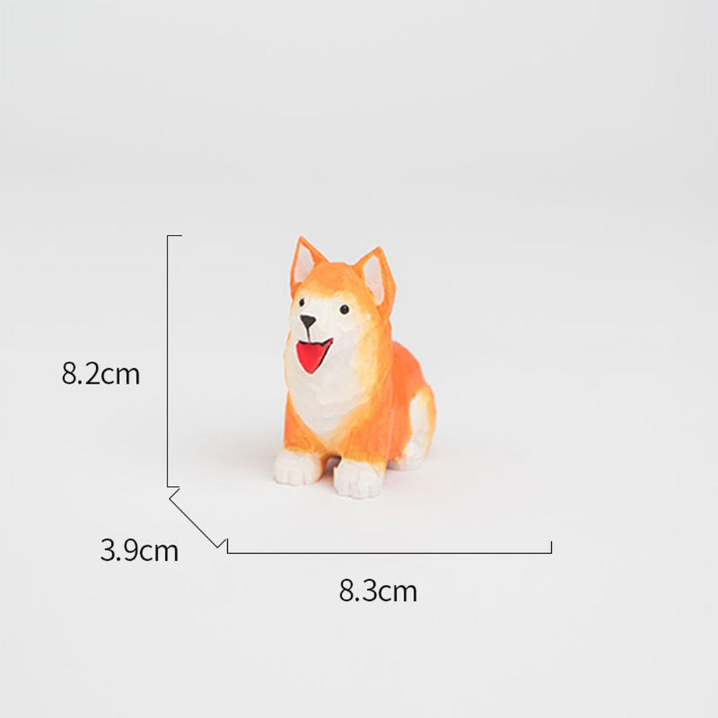 Hand-Carved Wooden Animal Statue Animals Figures Portable Animal Crafts Home Decoration for Table Bookshelf Fireplace Decor