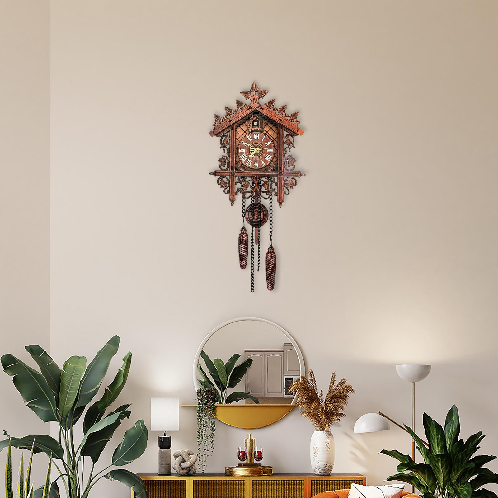 

MagiDeal Decorative Wood Wooden Cuckoo Wall Clock for Home Decoration Christmas Housewarming Wedding Gifts