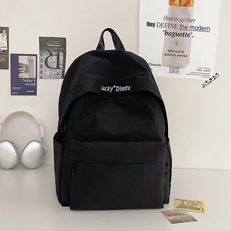School bag new school bag female junior high school students outdoor lightweight simple backpack female high school students large capacity backpack
