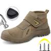 Zapatos de Trabajo para Soldadura Antiescaldado Antiaplastamiento Antipinchazos para Hombres y Mujeres Calzado de Seguridad Botas Protectoras Zapatos de Gamuza Resistentes al Desgaste