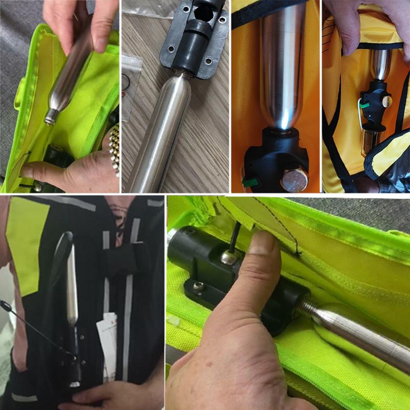 High Pressure Rechargeable co2 Cartridge 45g Co2 Capsule for Kayak Life Jacket Inflatable Vest Saves Lives Pool Repair Airsoft 4