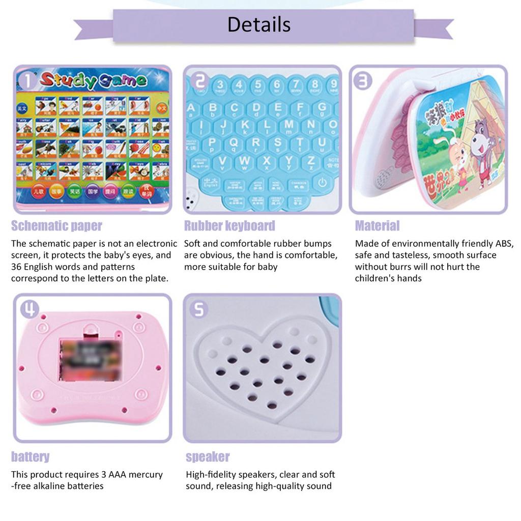 Buy SX Multifunction Educational Learning Machine English Early Tablet ...