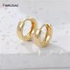 2026 New Simple Brass Gold Plated Hoop Earrings For Women Trendy Round Circle Unisex Earring Party Jewelry