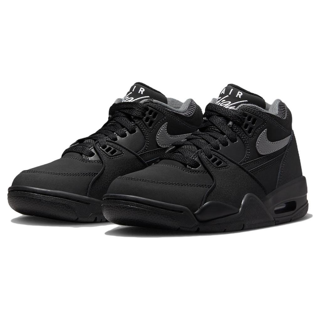 New Nike Air Flight 89 Black White Neutral Grey GS HF0406-014