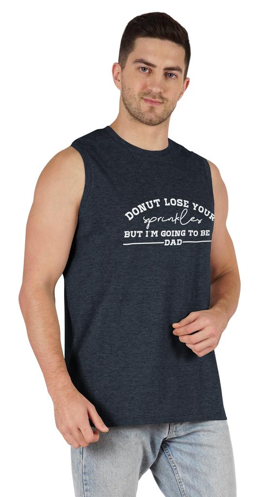 Inkmeso Men  s Tshirt   Donut Loose Your Sprinkles But I  m Going To Be A Dad   Graphic Tshirt For Pregnancy