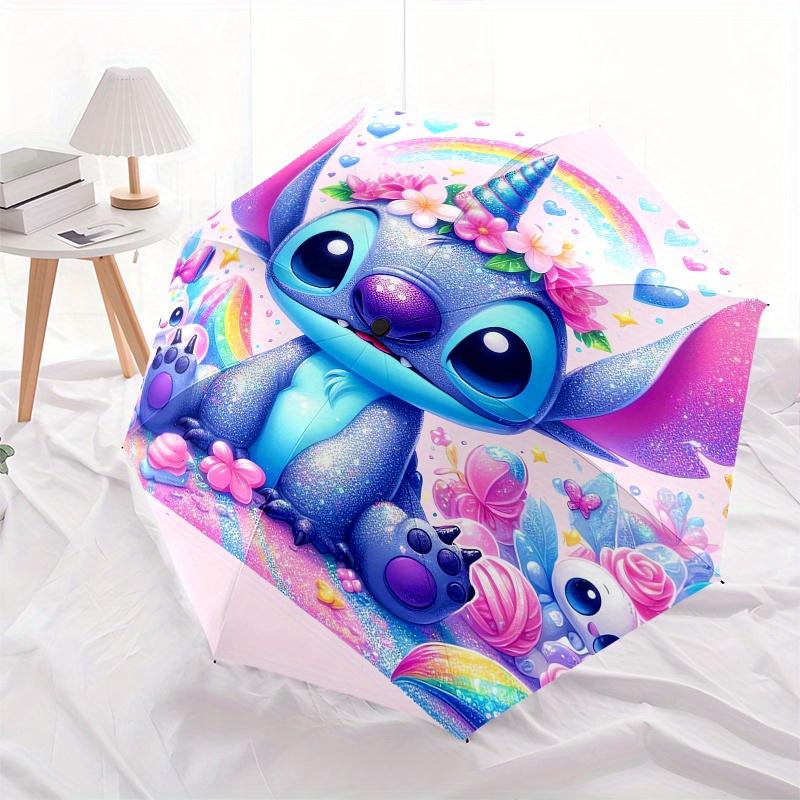 Unicorn Stitch,Pastel Art Themed folding umbrella, the best choice for gift giving, 8 ribs, casual, durable, lightweight and portable travel