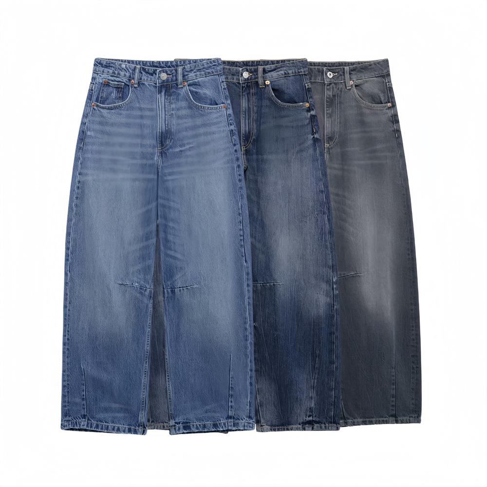 

2025 Spring Women s Mid-Waist Balloon Fit Jeans - Simple, Versatile Style Small