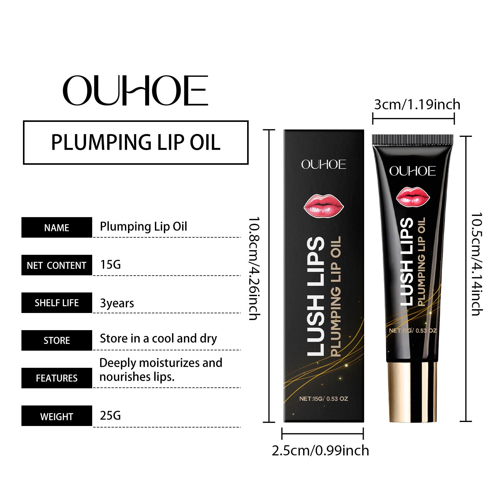 

OUHOE Плампинг-масло для губ Питательное Увлажняющее Долгостойкий Блеск Уход за губами Essentia