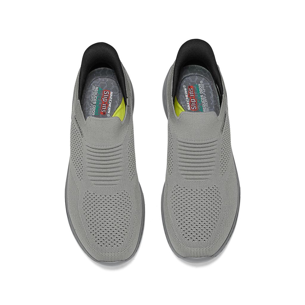 Skechers Slade Comode Versatili Traspiranti Supporto Rimbalzo Scarpe da Passeggio Sneaker da Uomo Grigio 211375-GRY